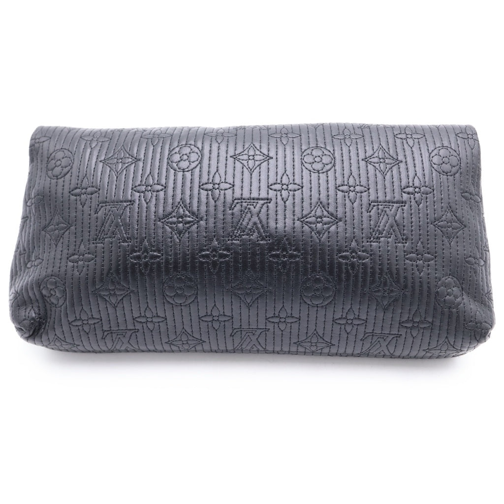 LOUIS VUITTON(ルイヴィトン) モノグラム モタード ポシェット・アルタイール レザー クラッチバッグ セカンドバッグ ハンドバッグ ブラック レディース