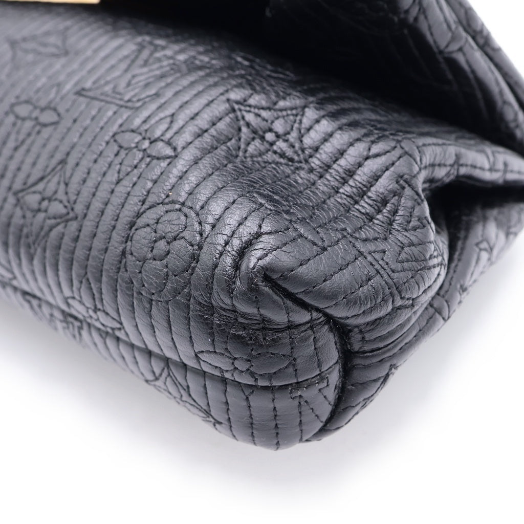 LOUIS VUITTON(ルイヴィトン) モノグラム モタード ポシェット・アルタイール レザー クラッチバッグ セカンドバッグ ハンドバッグ ブラック レディース