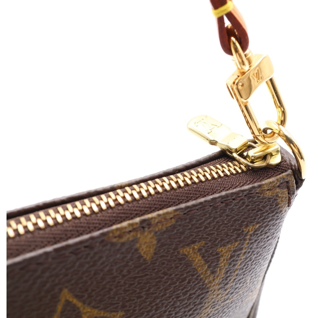 LOUIS VUITTON(ルイヴィトン) モノグラム ポシェット・アクセソワール PVC レザー ゴールド金具 ハンドバッグ ポーチ ブラウン M51980 レディース