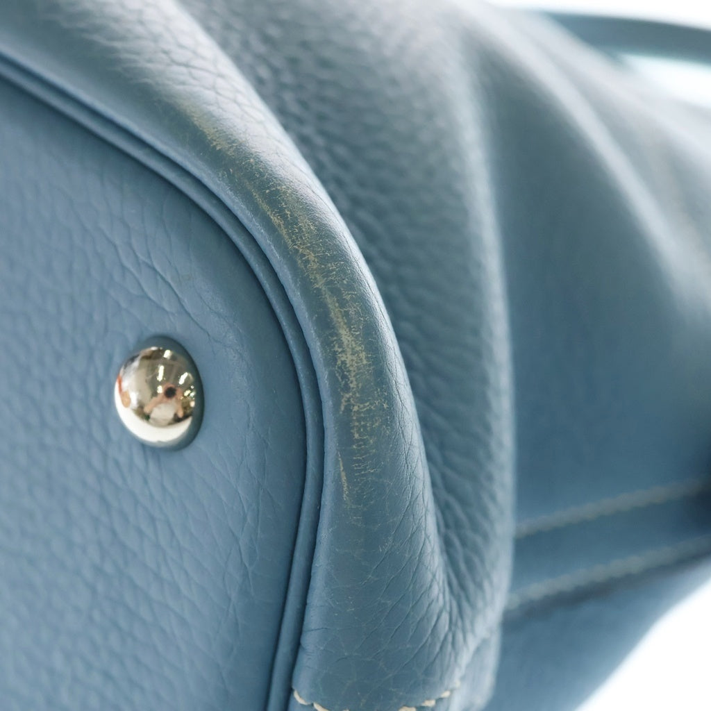 HERMES(エルメス) ボリード31 ハンドバック 2wayショルダーバック シルバー金具 □H刻印 トリヨンクマンス ブルージーン レディース