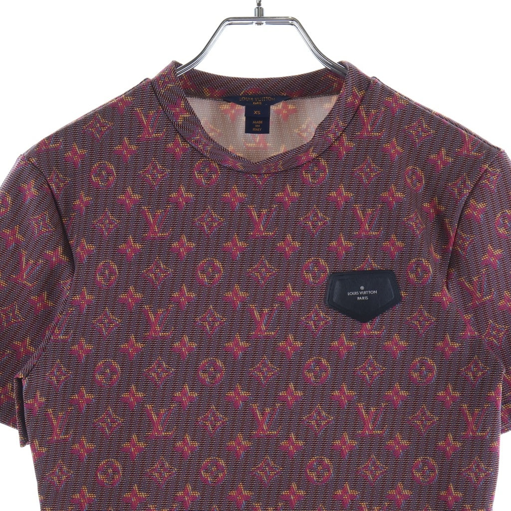 LOUIS VUITTON(ルイヴィトン) ■モノグラム Tシャツ 半袖カットソー トップス ナイロン×ポリウレタン 赤系 XS FHTS96RVE レディース