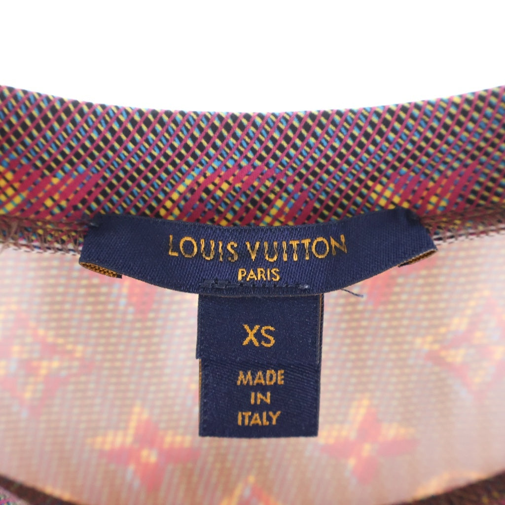 LOUIS VUITTON(ルイヴィトン) ■モノグラム Tシャツ 半袖カットソー トップス ナイロン×ポリウレタン 赤系 XS FHTS96RVE レディース