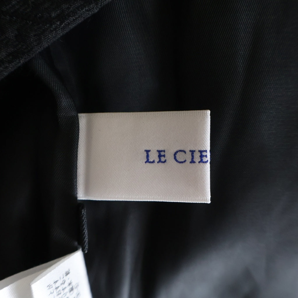 LE CIEL BLEU(ルシェルブルー) Jacquard Trench Mini Skirt ジャカードトレンチミニスカート ポリエステル ブラック 25S67207 レディース