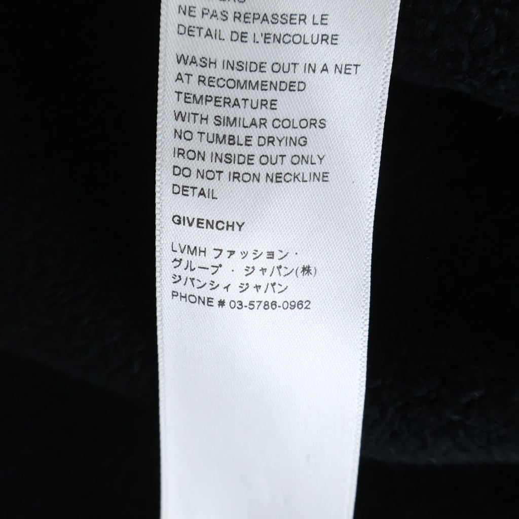GIVENCHY(ジバンシィ) 袖ロゴプリント クロップド長袖スウェット トレーナー 切りっぱなし コットン ブラック BWJ0203Z4Z レディース