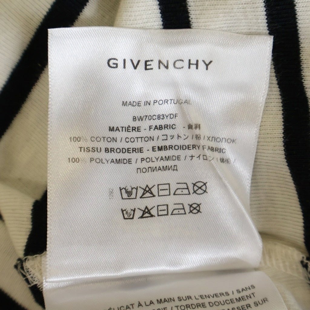 GIVENCHY(ジバンシィ) ■ジバンシー ロゴ キャミソール トップス ボーダー ホワイト×ブラック M レディース