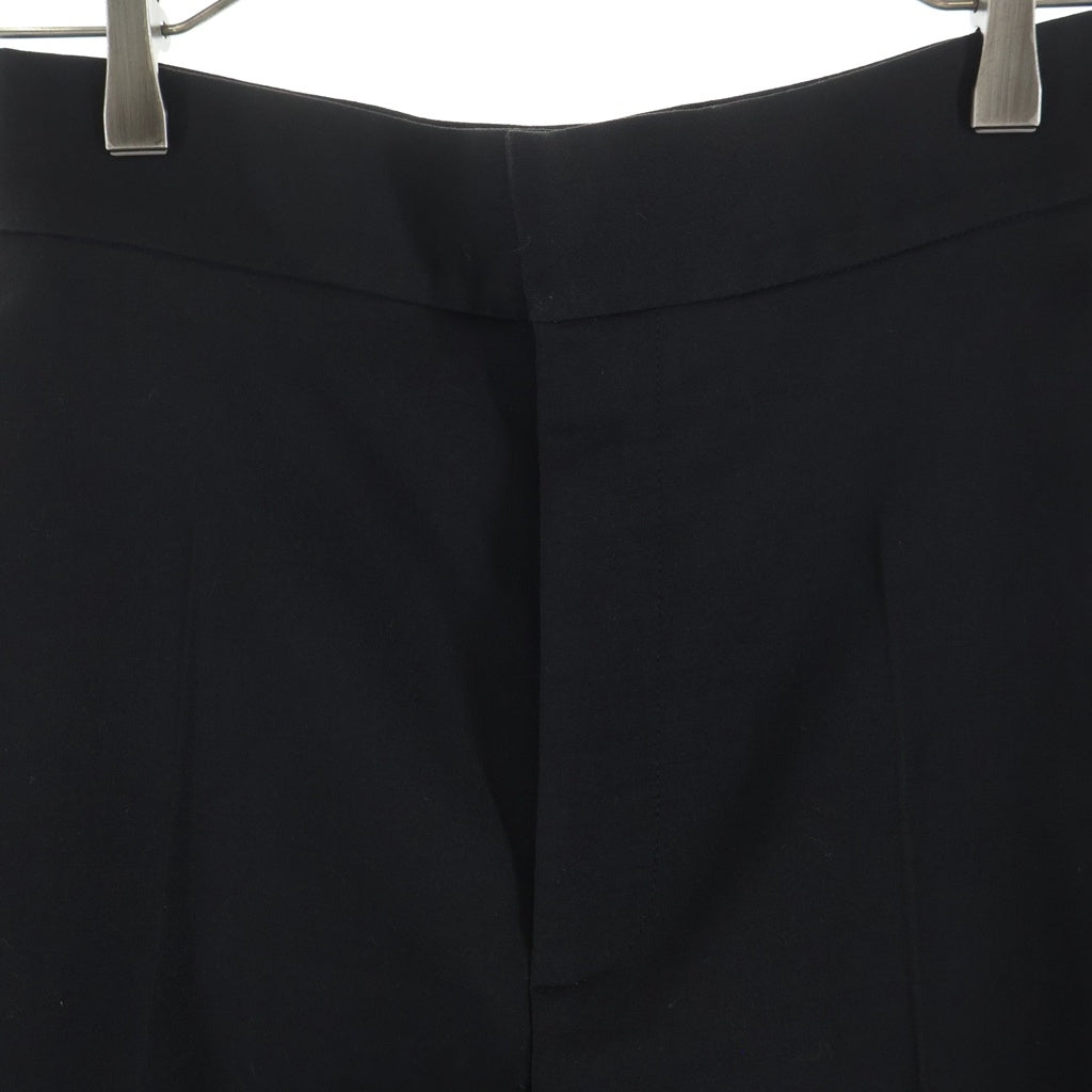 LE CIEL BLEU(ルシェルブルー) Box Pleated Shorts ボックスプリーツドショーツ ショートパンツ ハーフパンツ キュロット ポリエステル ウール ブラック 24S68204 レディース