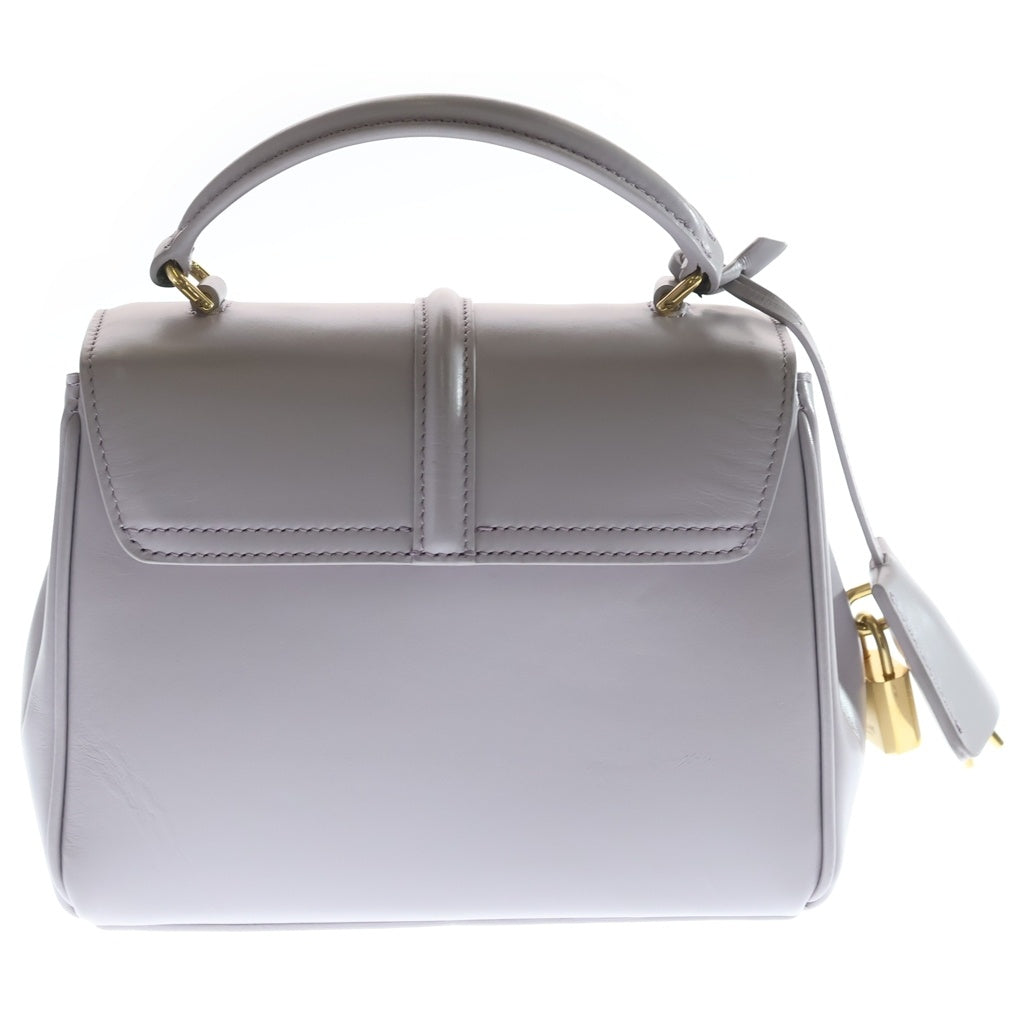 CELINE(セリーヌ) セーズ ミニ 2WAYハンドバッグ ショルダーバッグ ライトパープル レザー ゴールド金具 レディース