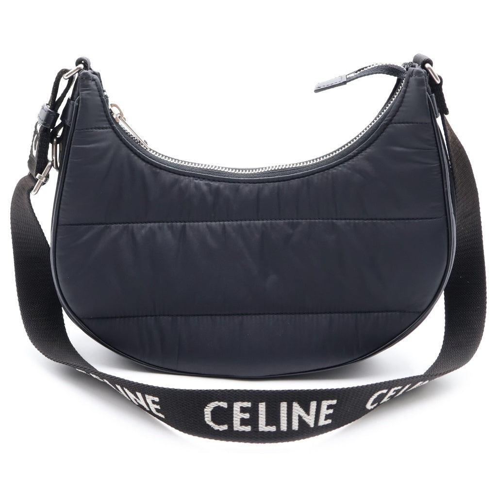 CELINE(セリーヌ) アヴァ ショルダーバッグ ブラック ナイロン シルバー金具 レディース
