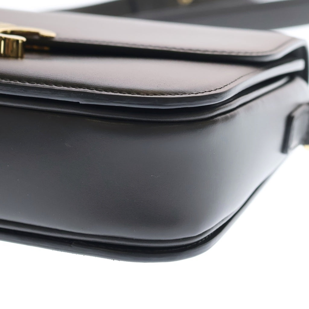 CELINE(セリーヌ) ティーントリオンフ ショルダーバッグ グレー カーフスキン ゴールド金具 レディース