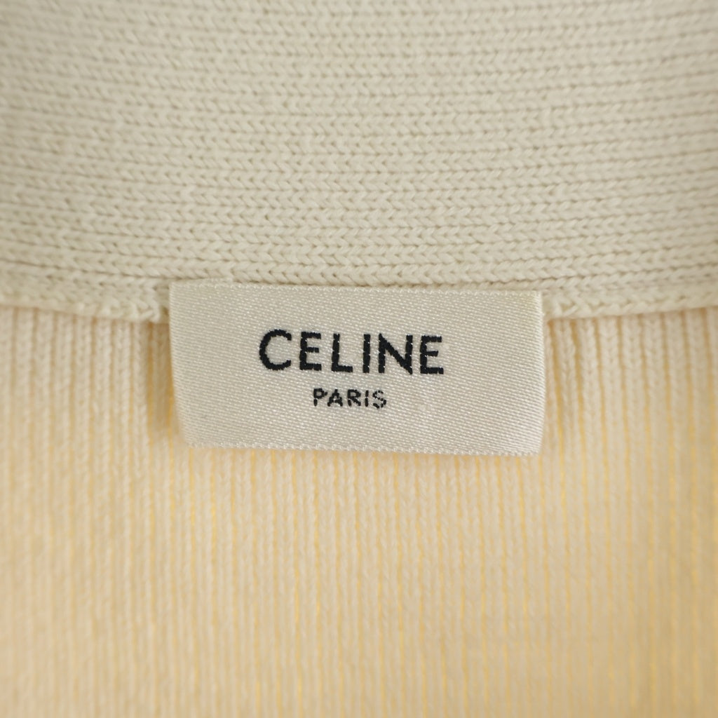 CELINE(セリーヌ) フロントロゴ リブ編み長袖ニット セーター ベージュ 2A54O821J レディース
