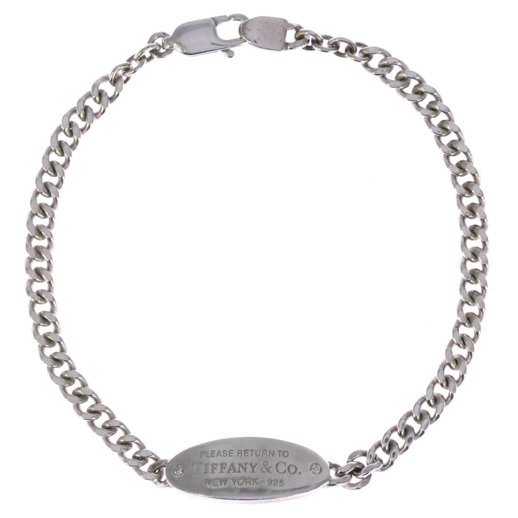 TIFFANY & Co.(ティファニー) リターントゥ オーバル ブレスレット IDタグ ダイヤモンド SV925 シルバー レディース