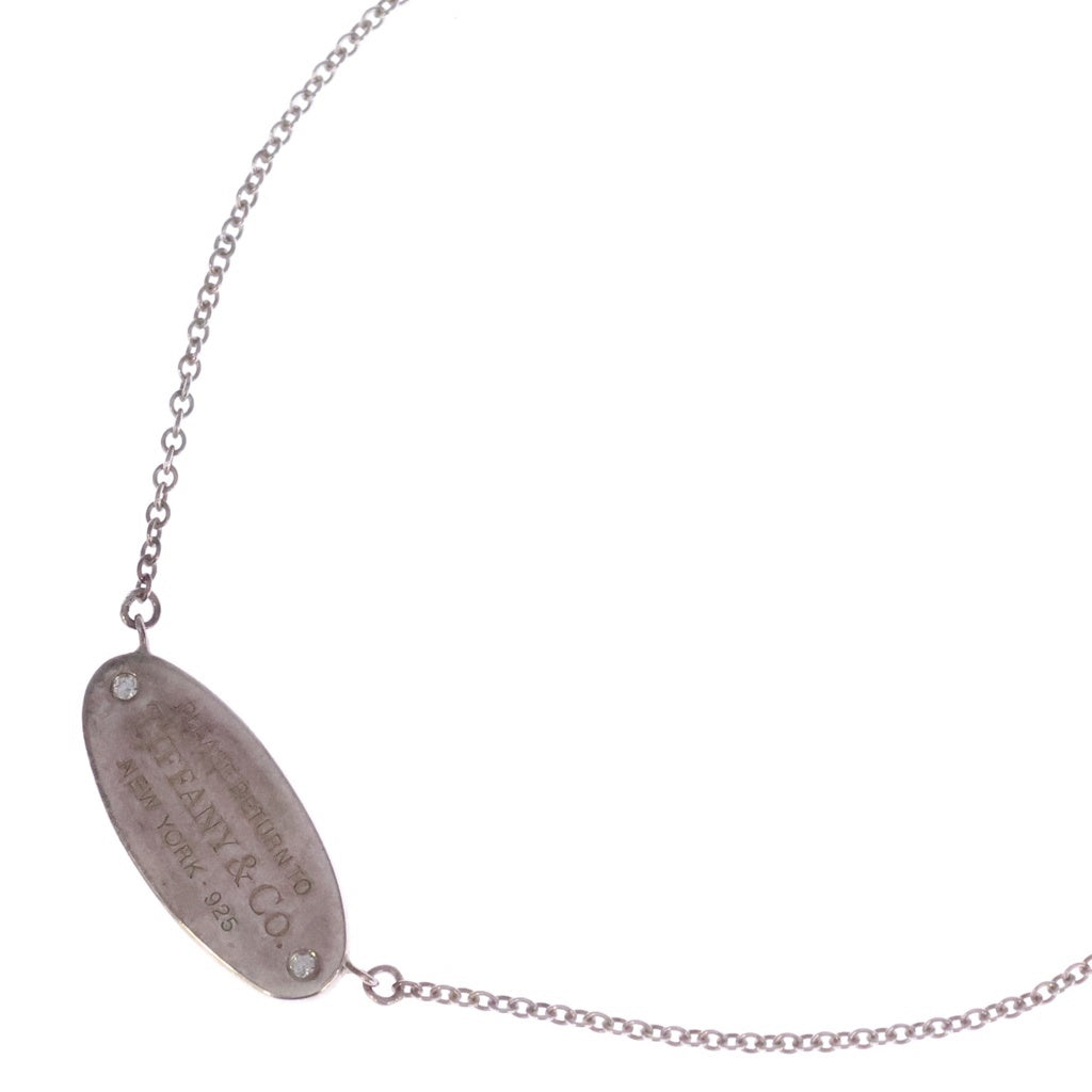 TIFFANY & Co.(ティファニー) リターントゥ オーバル ネックレス IDタグ ダイヤモンド SV925 シルバー レディース