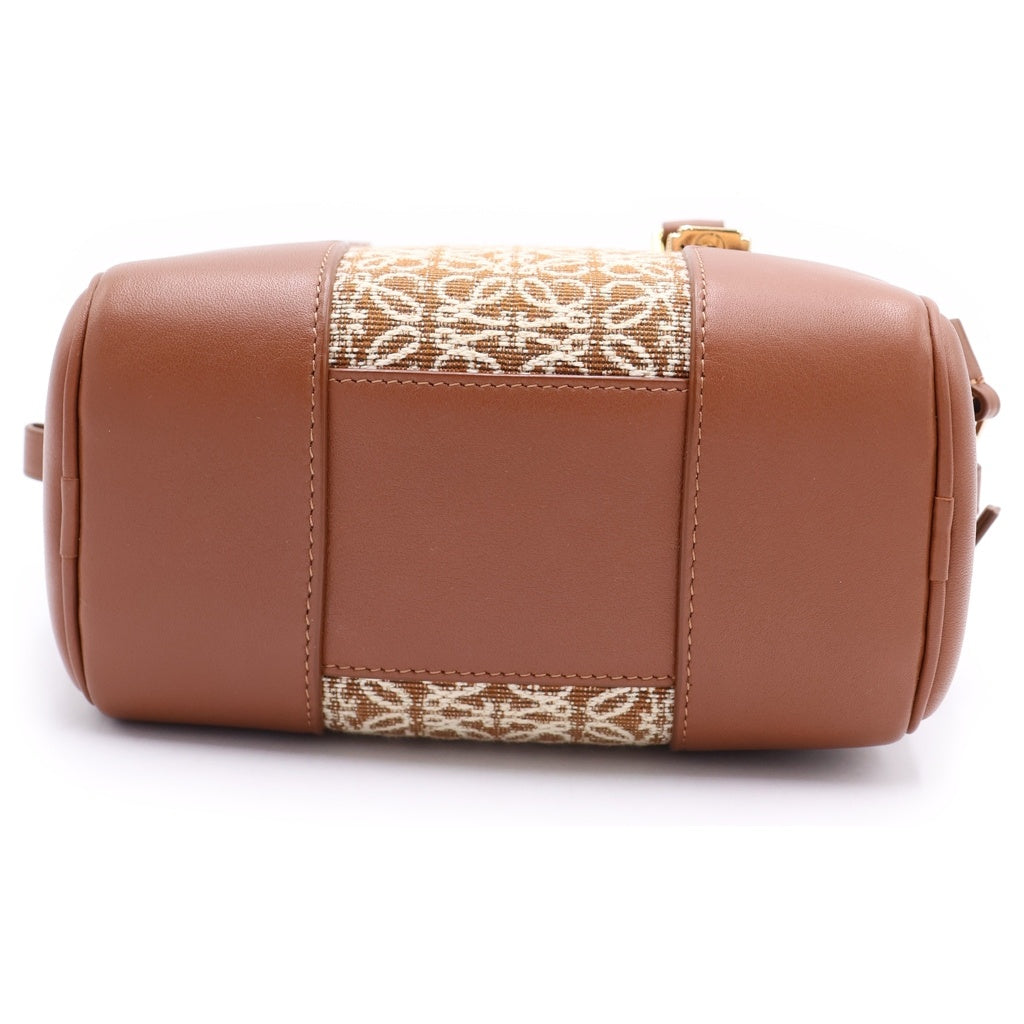 LOEWE(ロエベ) アマソナ16 アナグラム ジャガード カーフスキン 2WAY スクエア ハンドバッグ ショルダーバッグ ブラウン A039N21X03 レディース