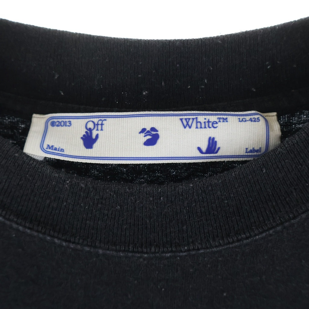 OFF-WHITE(オフホワイト) 21SS ペイント バックアロー 半袖 Tシャツ カットソー XXS ブラック OMAA038R21JER002 レディース