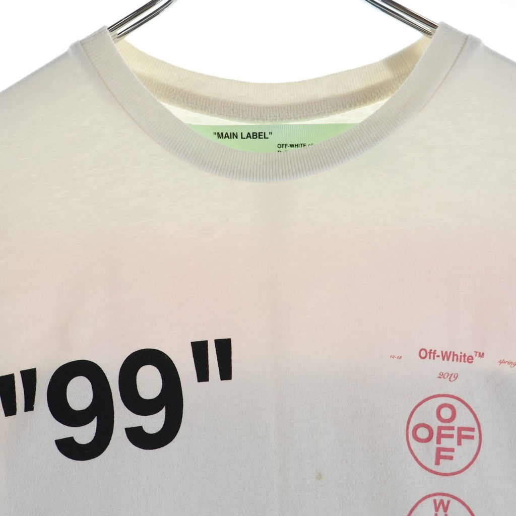OFF-WHITE(オフホワイト) 19SS BOAT L/S TEE ボート L/S 長袖 Tシャツ コットン ロングスリーブカットソー ロンT #XS ホワイト OMAB001R19185011 レディース