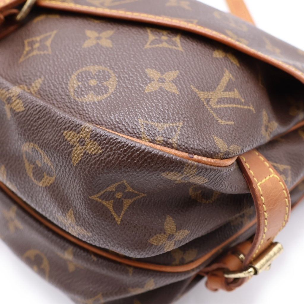 LOUIS VUITTON(ルイヴィトン) モノグラム ソミュール30 ショルダーバッグ ブラウン レザー×PVC M42256 ゴールド金具