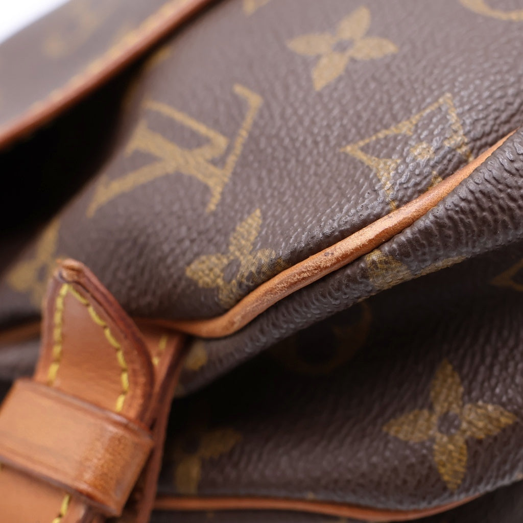 LOUIS VUITTON(ルイヴィトン) モノグラム ソミュール30 ショルダーバッグ ブラウン レザー×PVC M42256 ゴールド金具
