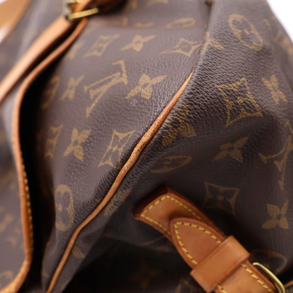 LOUIS VUITTON(ルイヴィトン) モノグラム ソミュール35 ショルダーバッグ ブラウン レザー×PVC M42254 ゴールド金具
