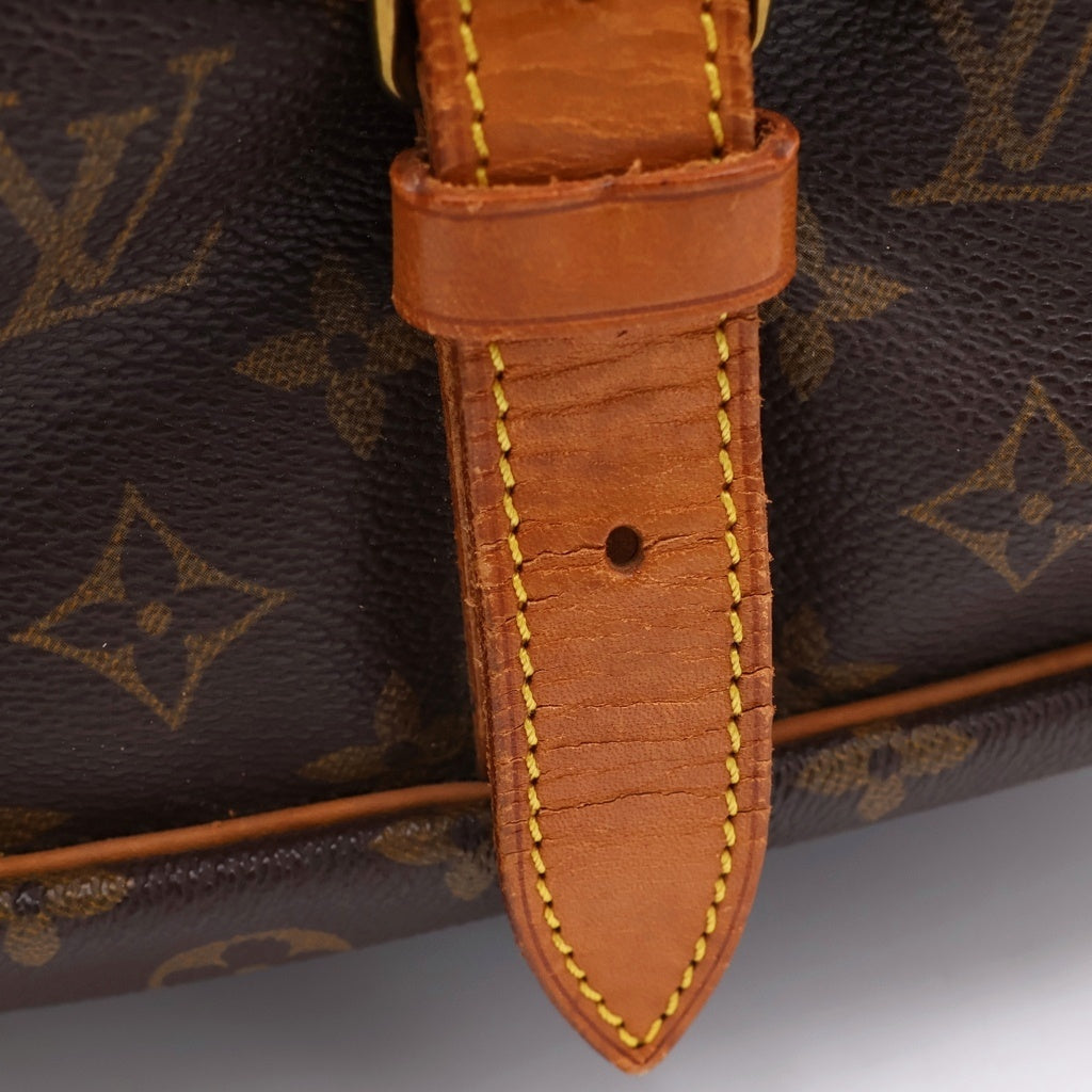 LOUIS VUITTON(ルイヴィトン) モノグラム ソミュール35 ショルダーバッグ ブラウン レザー×PVC M42254 ゴールド金具