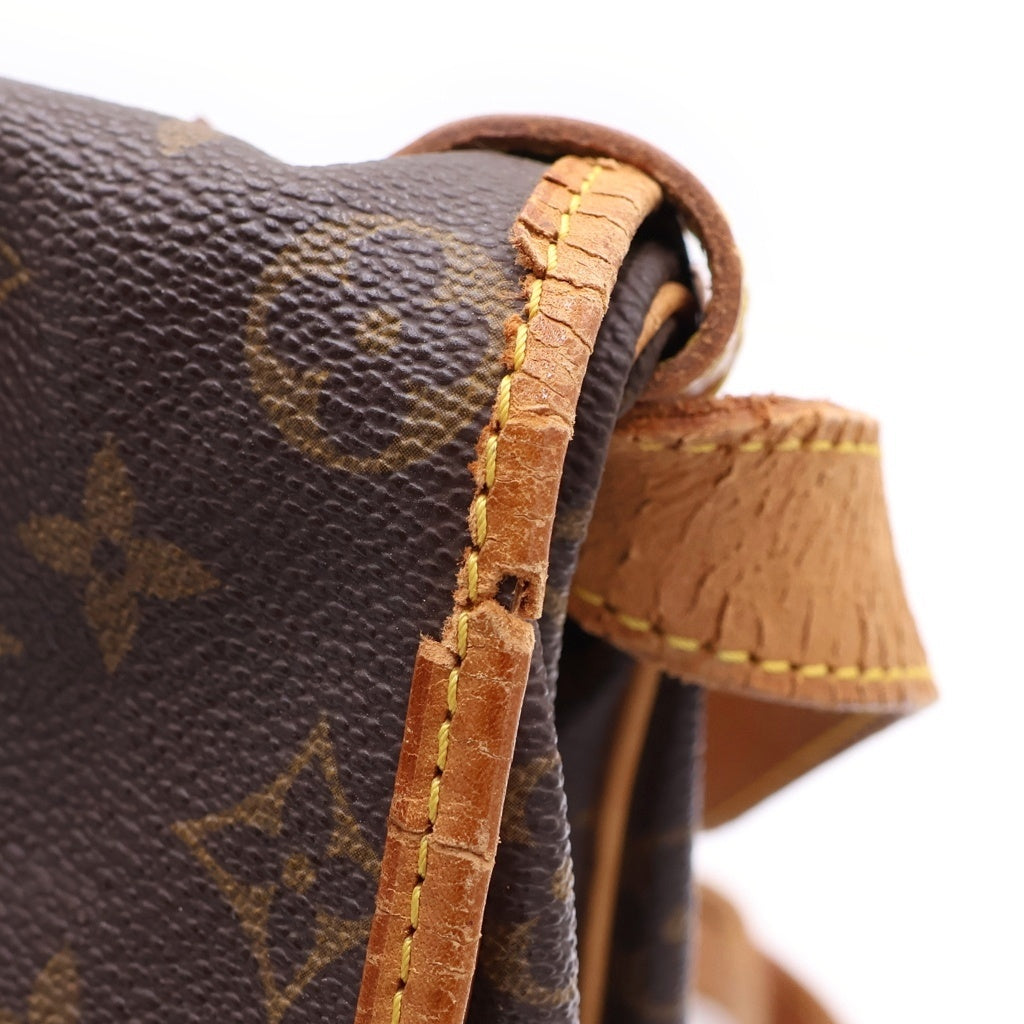 LOUIS VUITTON(ルイヴィトン) モノグラム ソミュール35 ショルダーバッグ ブラウン レザー×PVC M42254 ゴールド金具