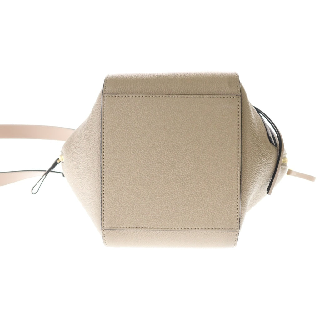 LOEWE(ロエベ) ハンモック コンパクト 2WAYハンドバッグ ショルダーバッグ ブラウン グレージュ レザー ゴールド金具 レディース