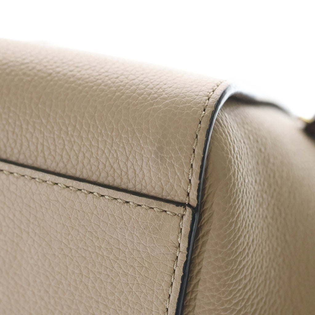 LOEWE(ロエベ) ハンモック コンパクト 2WAYハンドバッグ ショルダーバッグ ブラウン グレージュ レザー ゴールド金具 レディース