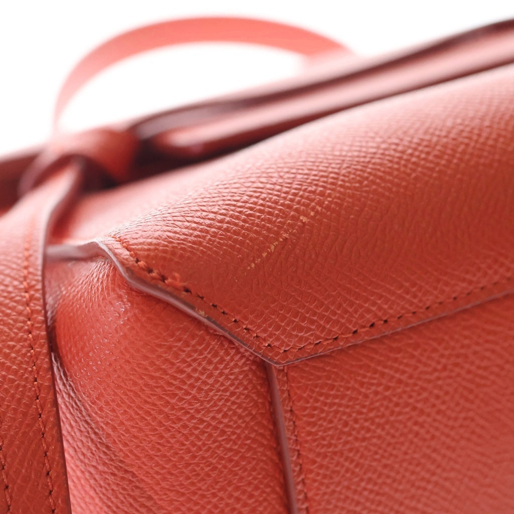 CELINE(セリーヌ) ベルトバッグ ナノ 2WAYハンドバッグ ショルダーバッグ レッド レザー ゴールド金具 レディース