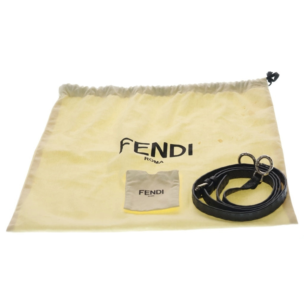 FENDI(フェンディ) ピーカブー ミニ セレリア 2WAYハンドバッグ ショルダーバッグ ダークグレー レザー 8BN244 シルバー金具 レディース