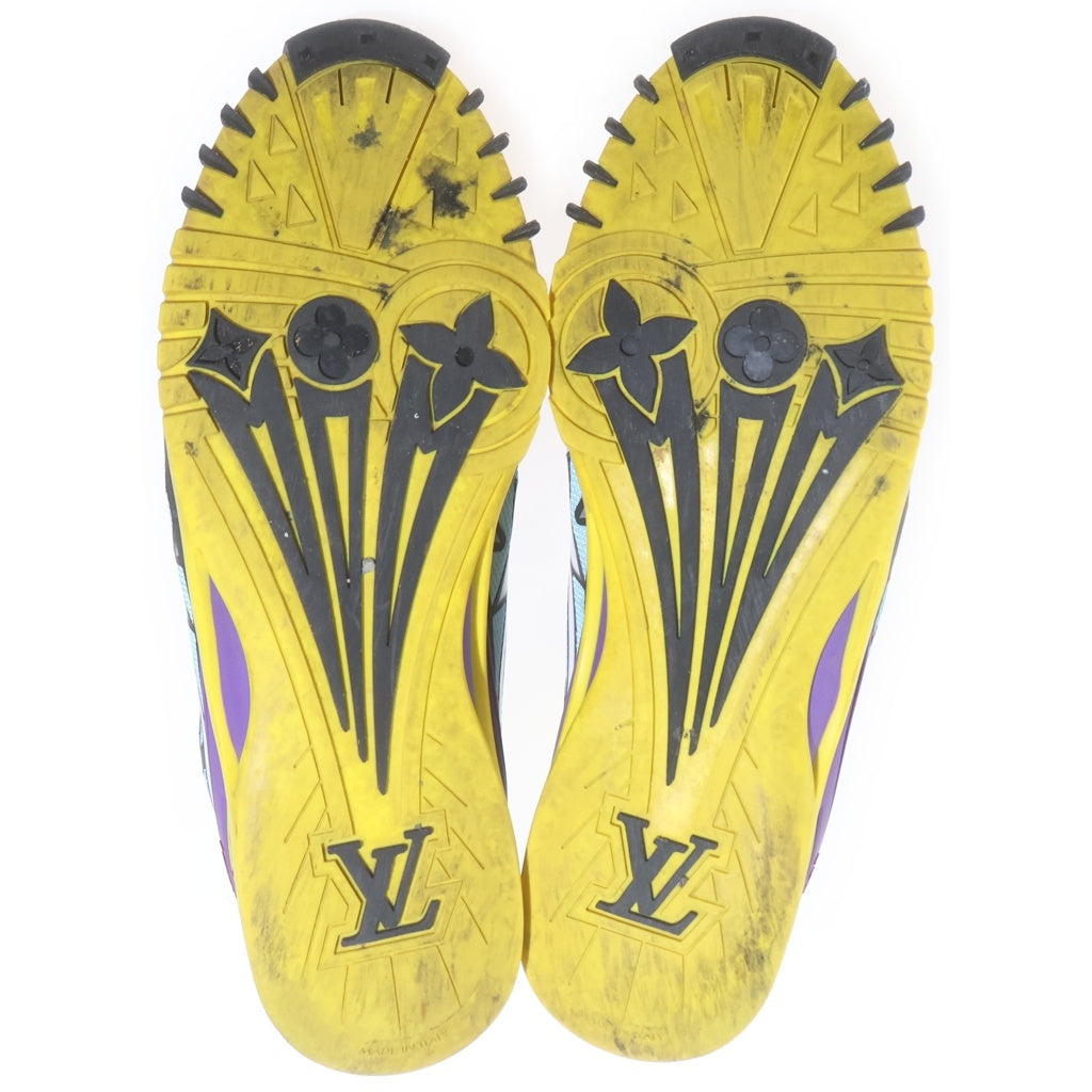 LOUIS VUITTON(ルイヴィトン) スプリントラインローカットスニーカー イエロー×ライトブルー #7 1/2 1A91Q7