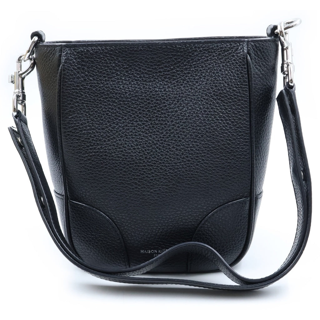 MAISON KITSUNE(メゾンキツネ) レザー ショルダーバッグ ロゴ ブラック LW05138LR0024 レディース