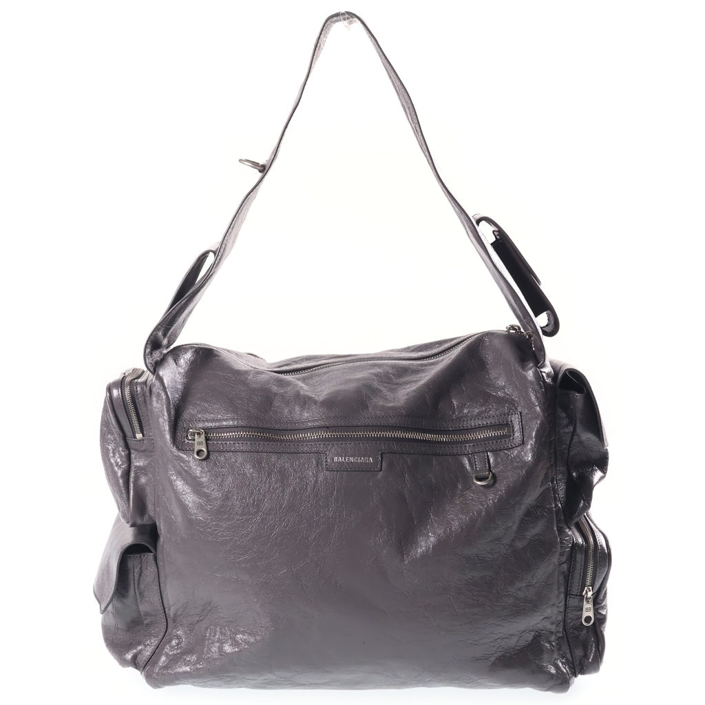 BALENCIAGA(バレンシアガ) スーパービジー ラージ カーフスキン レザー スリングバッグ ショルダーバッグ グレー 702168 レディース