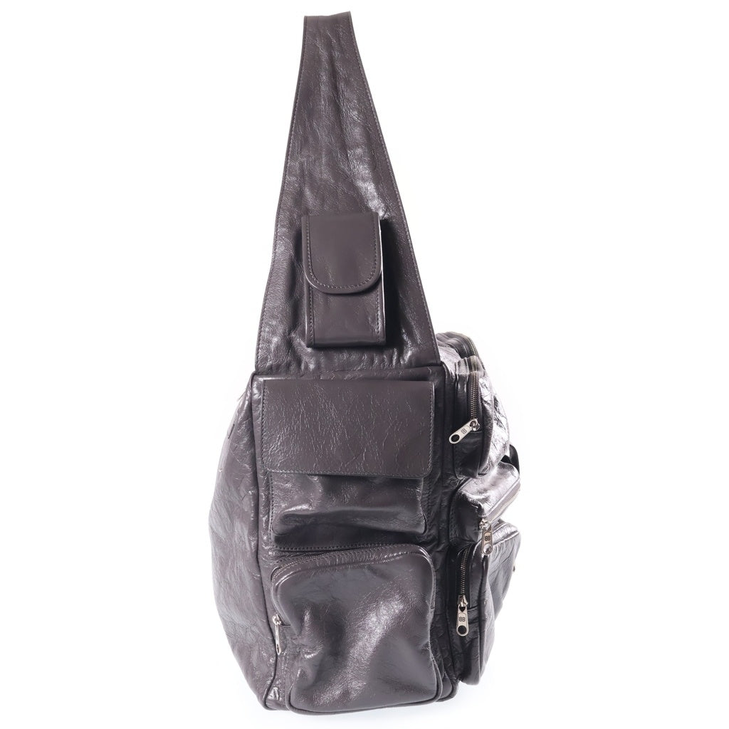 BALENCIAGA(バレンシアガ) スーパービジー ラージ カーフスキン レザー スリングバッグ ショルダーバッグ グレー 702168 レディース
