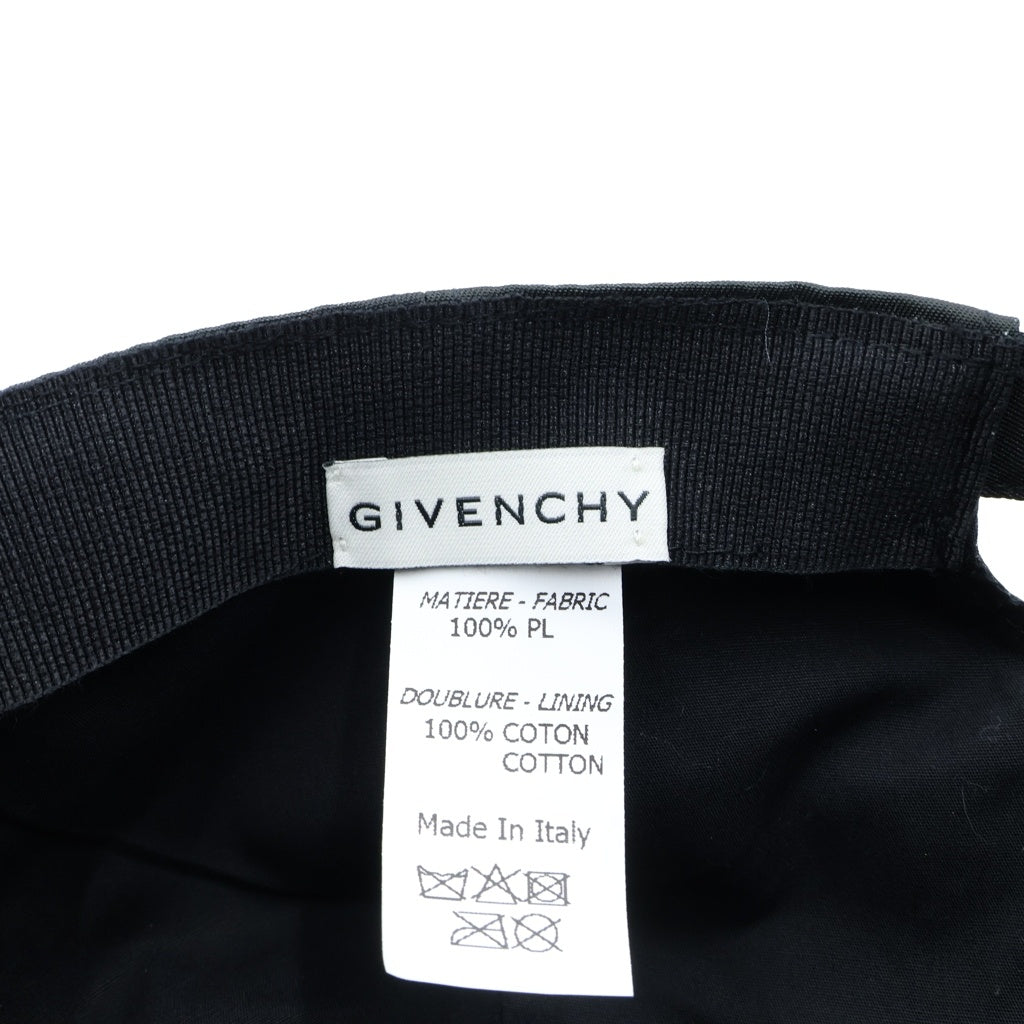 GIVENCHY(ジバンシィ) Symmetrical Logo シンメトリカルロゴプリント ナイロン ベースボール キャップ ブラック レディース