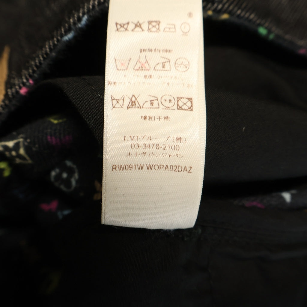 LOUIS VUITTON(ルイヴィトン) 09SS モノグラムマルチカラー ショート デニム パンツ ジーンズ ブラック レディース RW091W WOPA02DAZ