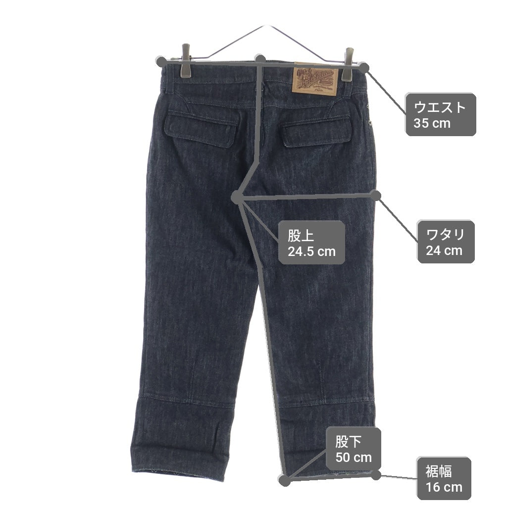 LOUIS VUITTON(ルイヴィトン) 09SS モノグラムマルチカラー ショート デニム パンツ ジーンズ ブラック レディース RW091W WOPA02DAZ