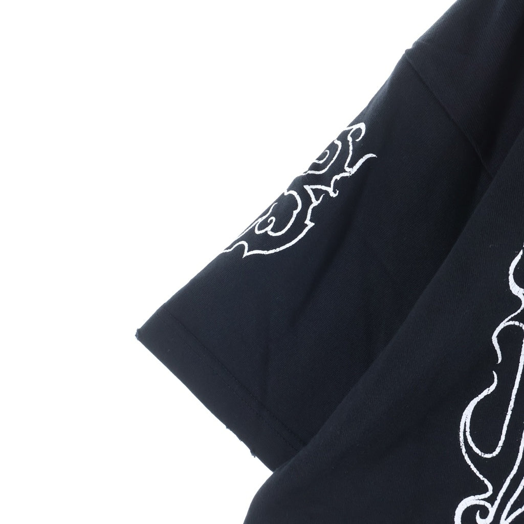 BALENCIAGA(バレンシアガ) DARKWAVE TEE ダークウェーブ ダメージ加工 メタルロゴプリント 半袖Tシャツ カットソー ブラック 739028 TPVN5