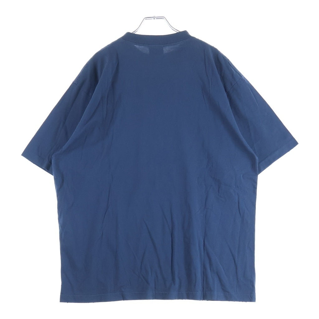 BALENCIAGA(バレンシアガ) BB Logo Tee ロゴ刺繍 クルーネック 半袖 Tシャツ カットソー ネイビー 764235 TSVC9