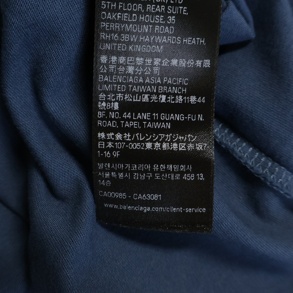 BALENCIAGA(バレンシアガ) BB Logo Tee ロゴ刺繍 クルーネック 半袖 Tシャツ カットソー ネイビー 764235 TSVC9