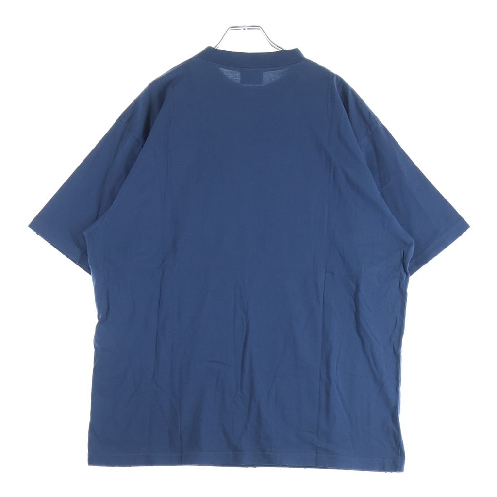 BALENCIAGA(バレンシアガ) BB Logo Tee ロゴ刺繍 クルーネック 半袖 Tシャツ カットソー ネイビー 764235 TSVC9