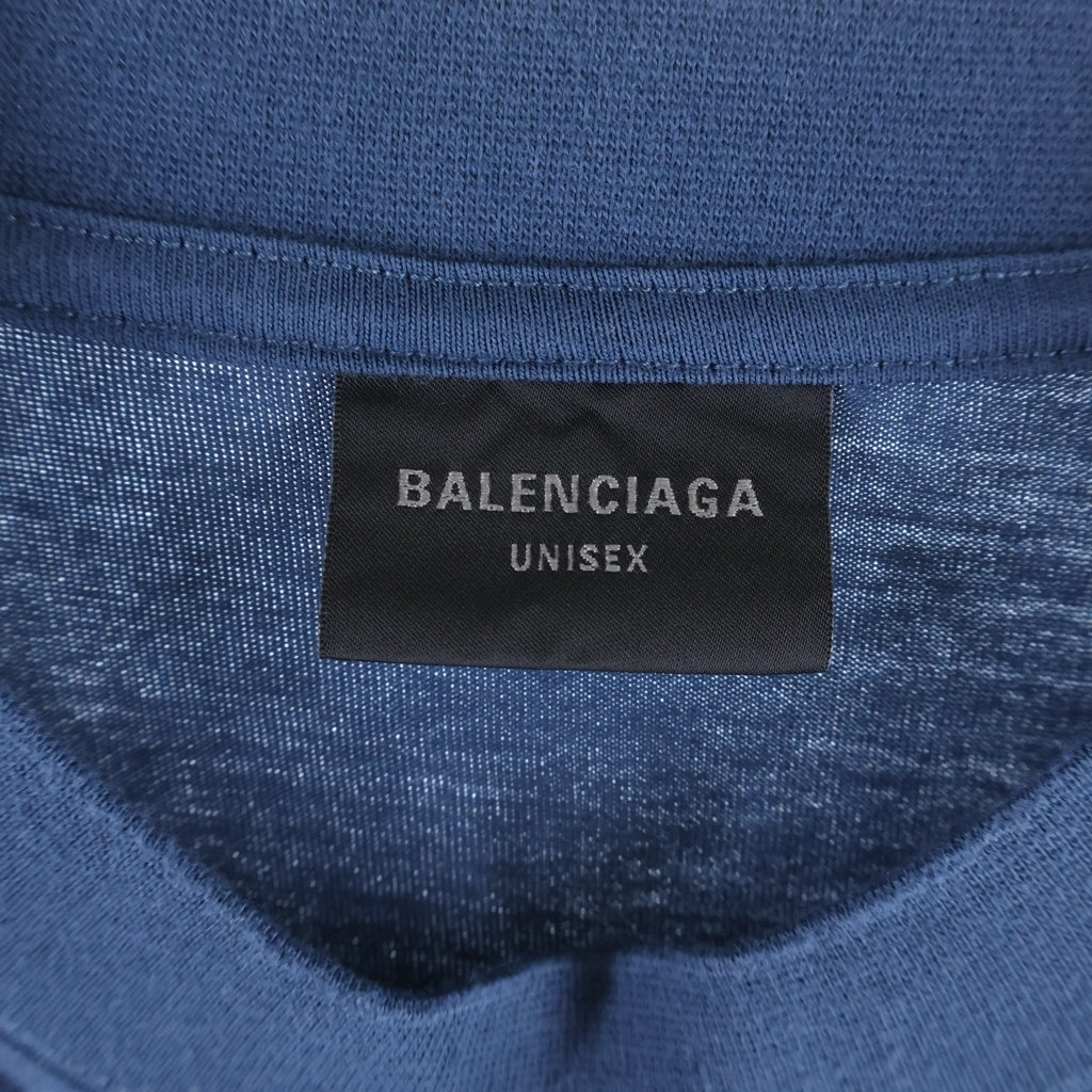 BALENCIAGA(バレンシアガ) BB Logo Tee ロゴ刺繍 クルーネック 半袖 Tシャツ カットソー ネイビー 764235 TSVC9