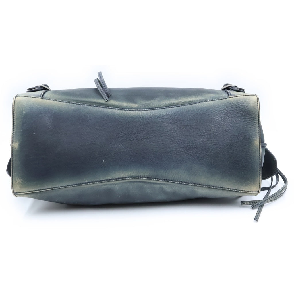 BALENCIAGA(バレンシアガ) ネオクラシックシティ ミディアム レザー ヴィンテージ加工 2WAY ハンドバッグ ショルダーバッグ ブラック 654907