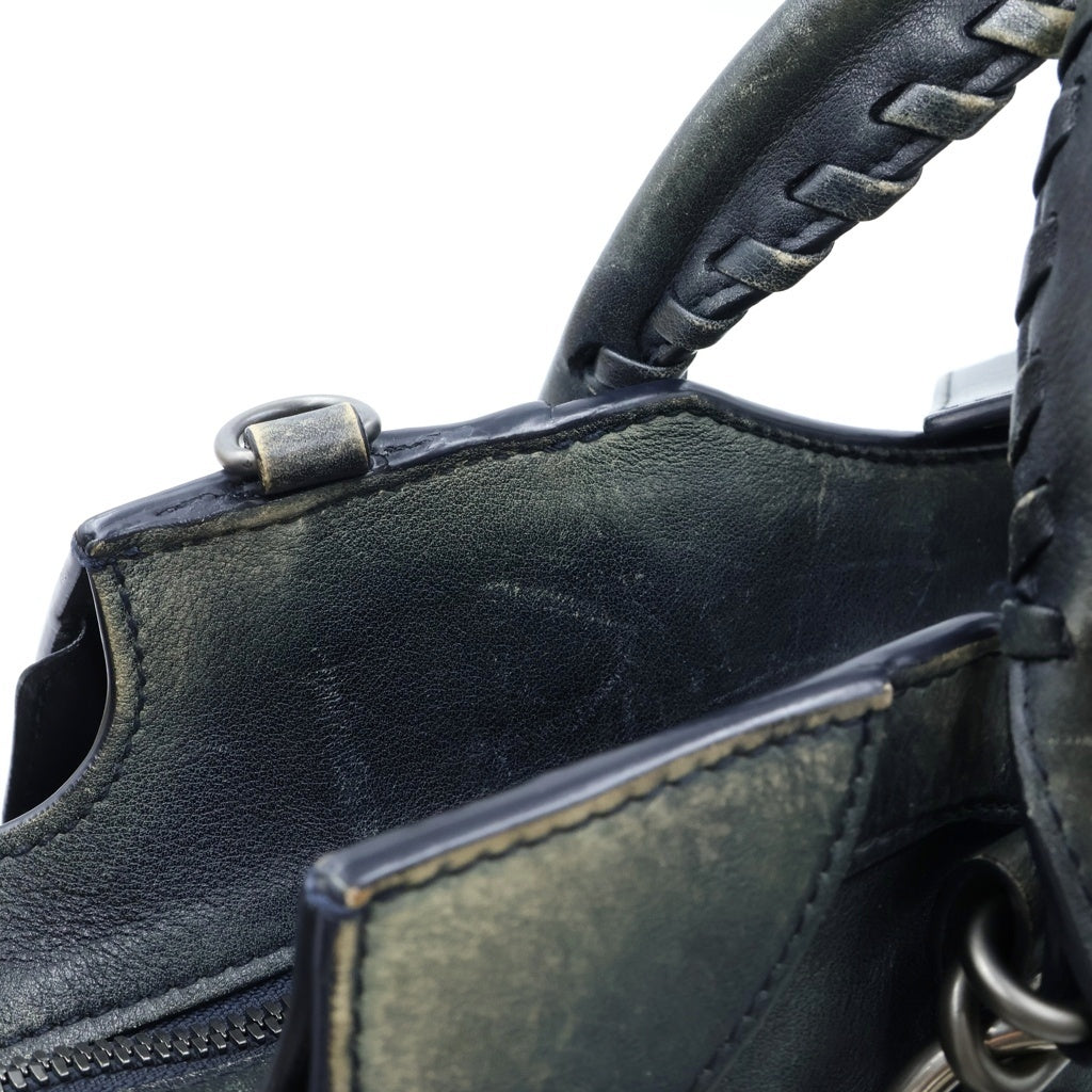 BALENCIAGA(バレンシアガ) ネオクラシックシティ ミディアム レザー ヴィンテージ加工 2WAY ハンドバッグ ショルダーバッグ ブラック 654907
