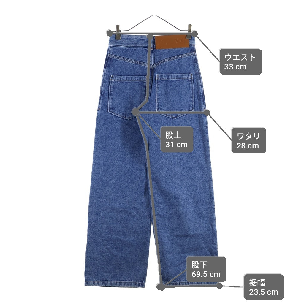 LOEWE(ロエベ) アナグラム バギーデニム ブルー S359Y11X50 レディース