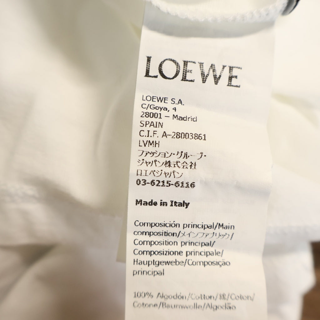 LOEWE(ロエベ) 23SS×スタジオジブリ ハウルの動く城 コラボ刺繍Tシャツ 半袖Tシャツ ホワイト ポリエステル SB44Y22X12 レディース