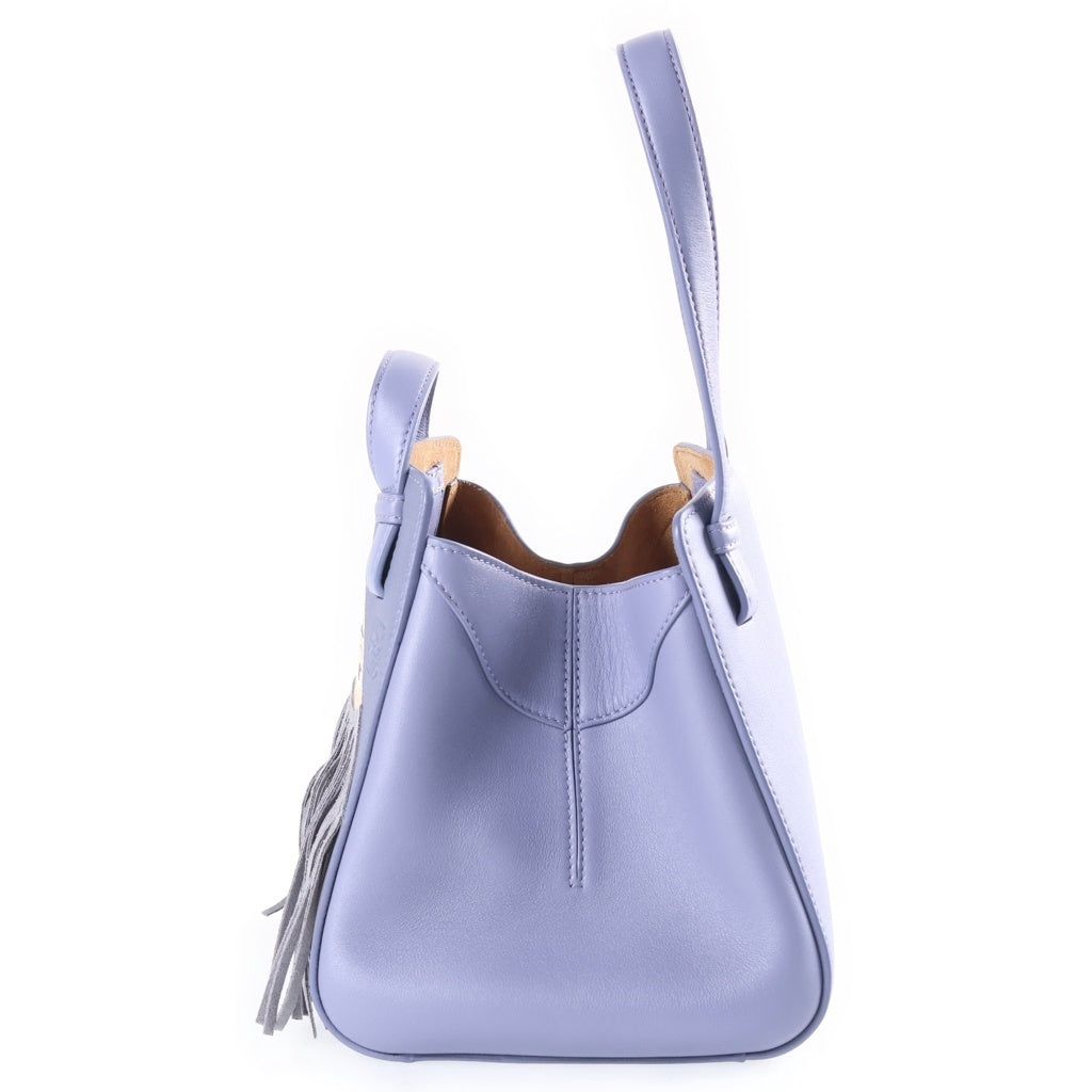 LOEWE(ロエベ) ×スタジオジブリ ハウルの動く城 マルクル ハンモックナゲットバッグ ショルダーバッグ ハンドバッグ ライトブルー レザー A538H04X07 ゴールド金具 レディース