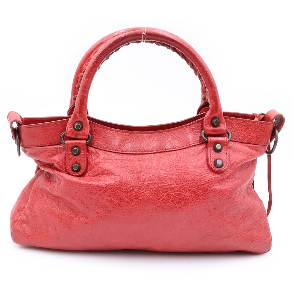 BALENCIAGA(バレンシアガ) ザ・ファースト 2WAYハンドバッグ ショルダーバッグ レッド レザー 103208 レディース