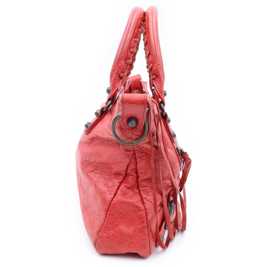 BALENCIAGA(バレンシアガ) ザ・ファースト 2WAYハンドバッグ ショルダーバッグ レッド レザー 103208 レディース