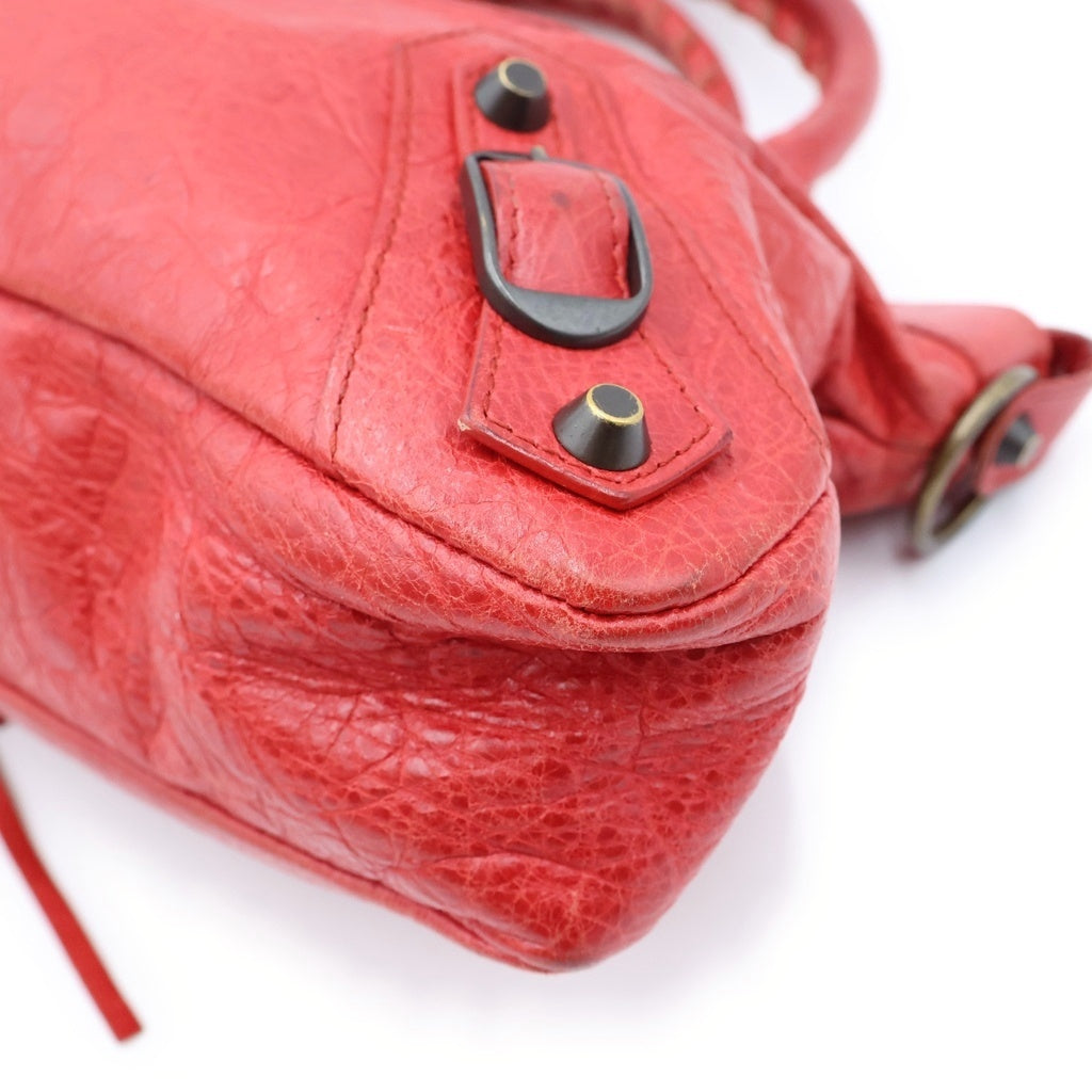 BALENCIAGA(バレンシアガ) ザ・ファースト 2WAYハンドバッグ ショルダーバッグ レッド レザー 103208 レディース