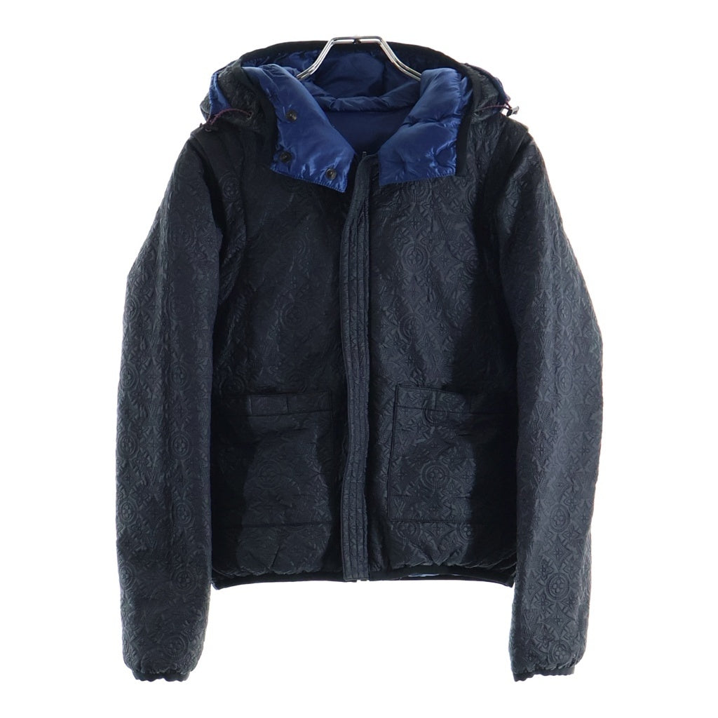 LOUIS VUITTON(ルイヴィトン) リバーシブル ダウンジャケット ベスト 2WAY RW112W WTCO24P3W グレー×ブルー ナイロン レディース