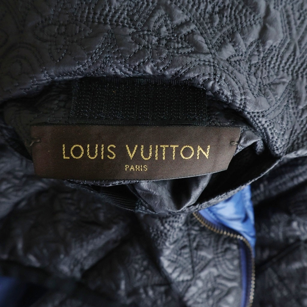 LOUIS VUITTON(ルイヴィトン) リバーシブル ダウンジャケット ベスト 2WAY RW112W WTCO24P3W グレー×ブルー ナイロン レディース